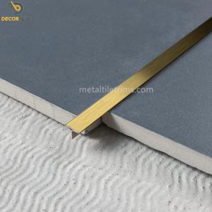 Wholesale 10mm Brushed Stainless Steel Tile Trim Decorative Gold T Shaped Flooring from china suppliers