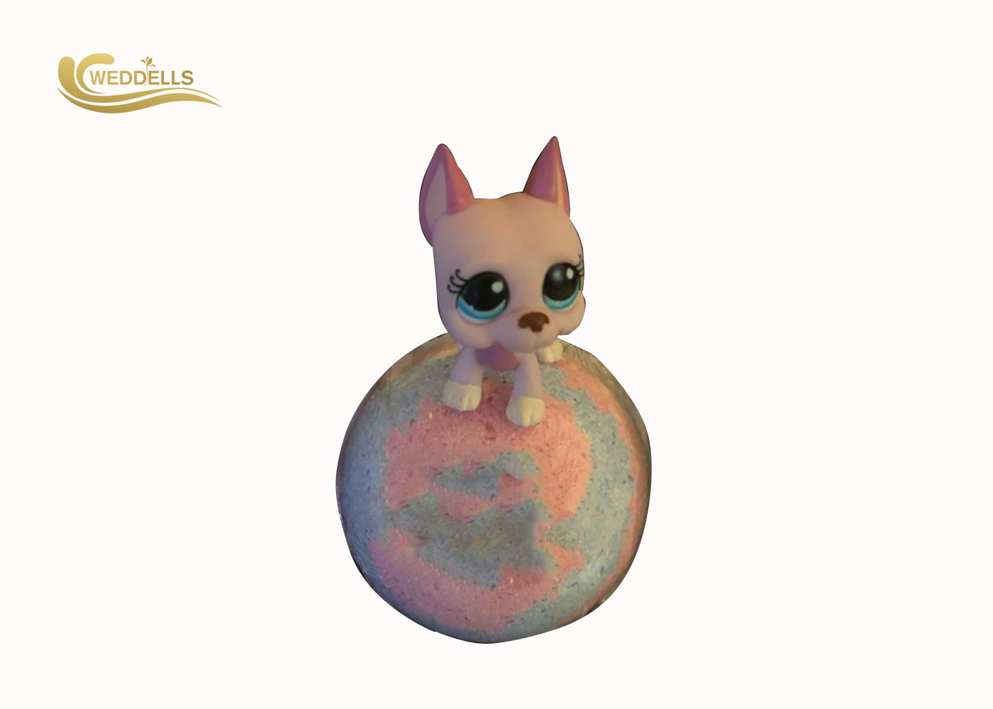 Litchi Fizzy Kids Surprise Bath Bombs Inside Organic Gift Set for Kids Fun
