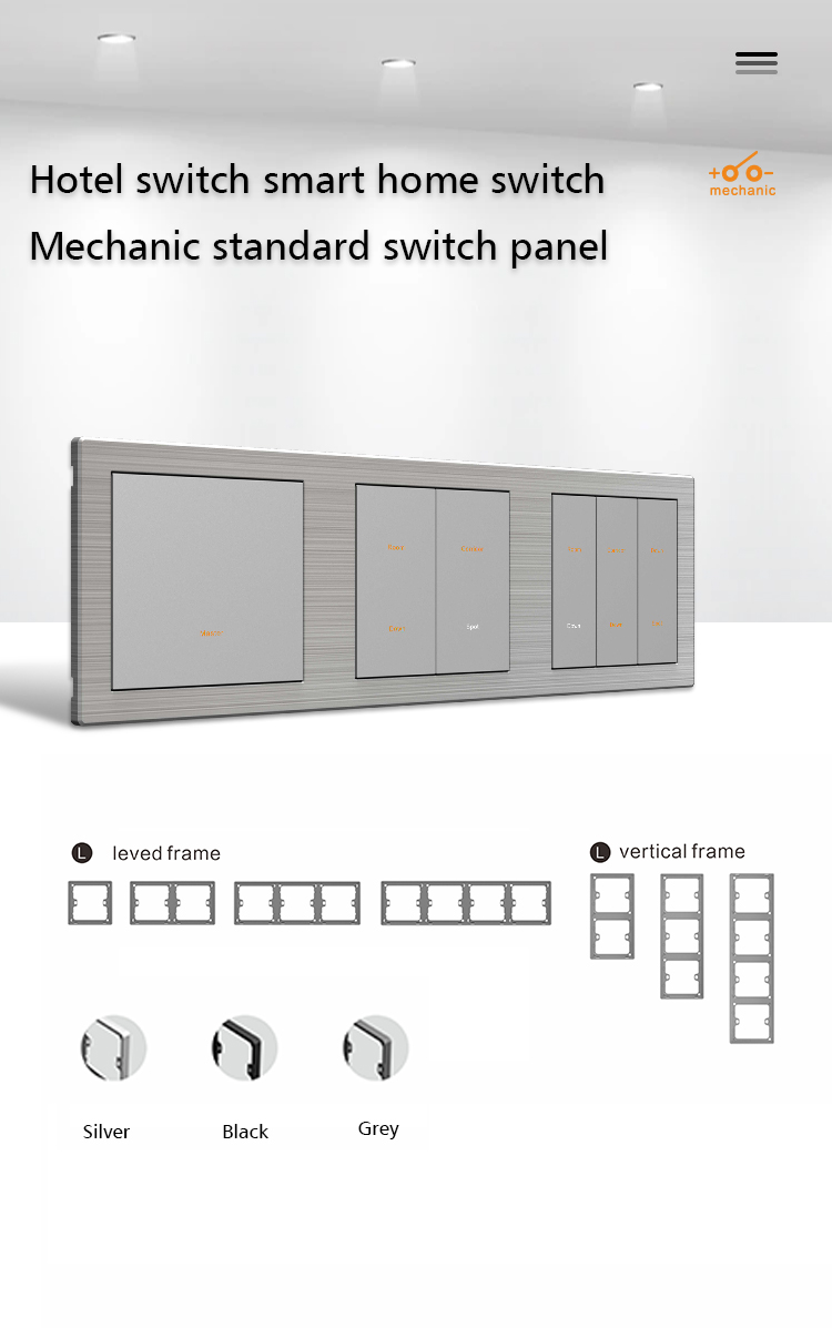 Big Button White Color Light Wall Switch Plastic Panel Electrical Power Switch