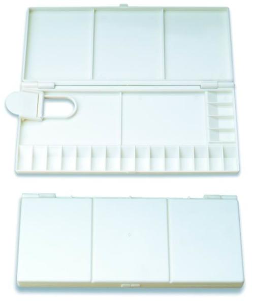 White Plastic Paint Palette Watercolor Painting Accessories Different Size