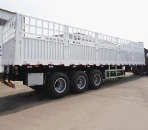 Wholesale 3 Axle Fence Cargo Truck Semi Trailer With Jost E100 Landing Gear And 1840mm Tread from china suppliers