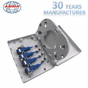 Wholesale Sc / Upc Fiber Optic Termination Box Surface Mount Box Indoor 4 Core White Color from china suppliers