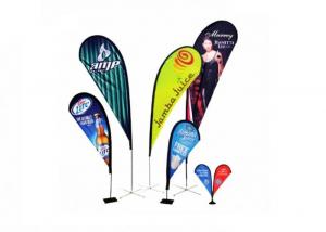 China Attractive Custom Printed Advertising Flags / Feather Shape Decorative Flag Pole Flags on sale