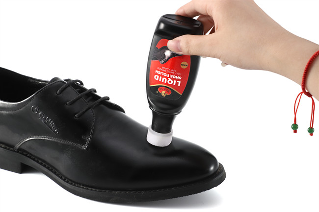 Black 75 Ml Liquid Shoe Polish Easy Self Care Gloss Built In Applicator Sponge Top 3 Colors Customized Made In China