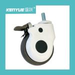 5-Inch White Medical Casters Band Brake PP And TPR Material