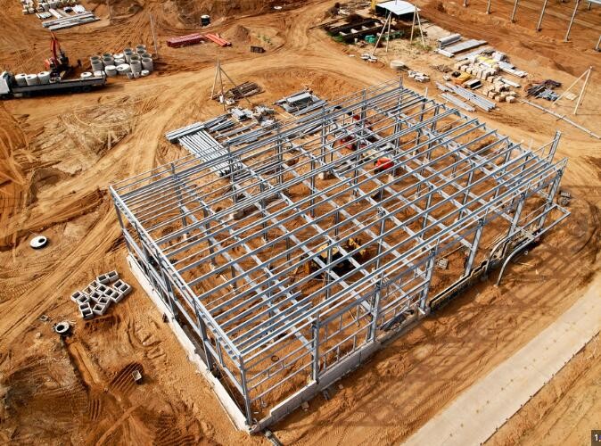 Portal Frame Steel Structure Workshop Metal Workshop Buildings Custom