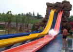 Outdoor Speed Water Slide Aqua Water Park Swimming Pool Commercial Slide Blue