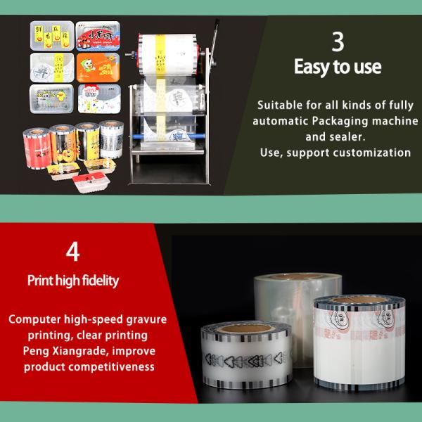 Custom Lunch Box Food Plastic Composite Sealing Film Roll GRS BRC