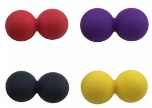 Wholesale Double Ball Fitness Yoga Massage Ball Muscle Therapy Peanut Silicone Printed Logo from china suppliers
