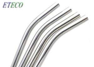 Wholesale 30oz Tumblers Stainless Reusable Straws , Dishwasher Safe Curved Metal Straws from china suppliers