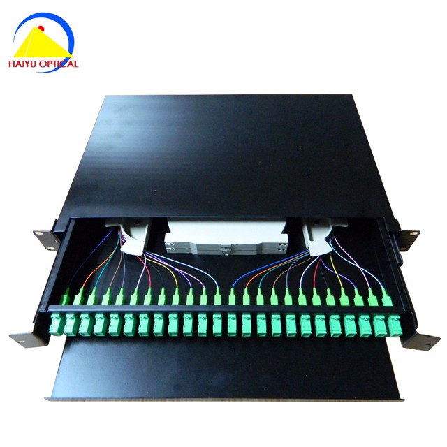 SC APC 24 Port Fiber Optic Patch Panel Using Cold Rolled Steel