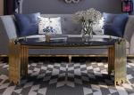 Tempered Glass Top Stainless Steel Coffee Table Oval Shape For Coffee House Home