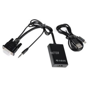 Wholesale 1080P VGA to HDMI Audio Video Cable Adapter Female Converter with USB Cable from china suppliers