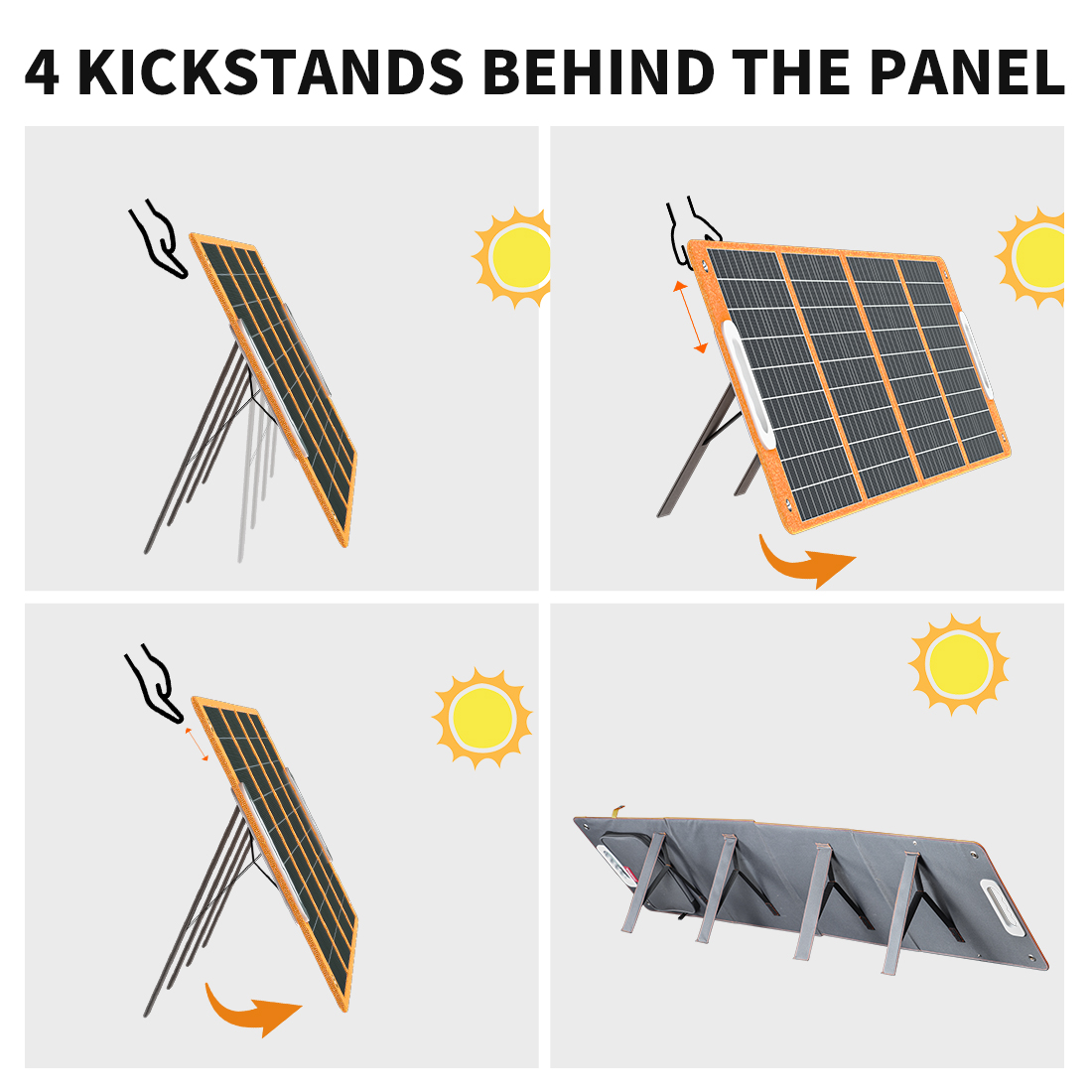 100W 40W Foldable Solar Panel Dust Proof USB Output for Camping 3.2KG