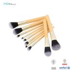 12pcs Travel Makeup Brush Set Vegan Taklon Hair With Wooden Handle