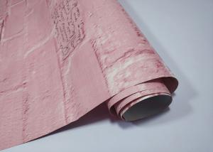 Wholesale Pink Washable Self Adhesive Brick Wallpaper Environmental Dustproof from china suppliers