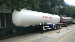 Wholesale Semi Trailer Lpg Gas Tanker Truck , 49.6cbm Tri Axle Semi Trailer With Fuel Box from china suppliers