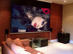 Wholesale Remote Control Motorized Projector Screen 3D Fiberglass White Screen Fabric from china suppliers