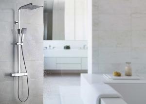 Wholesale Chrome Finished Brass Thermostatic Shower Set Cold And Hot Water ROVATE from china suppliers