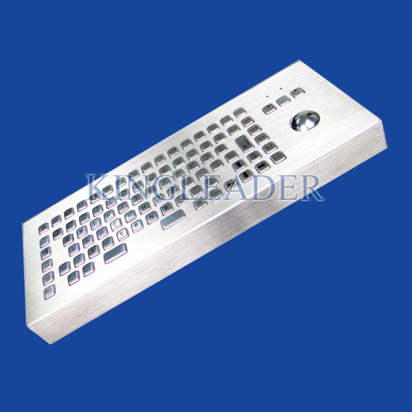 Desktop Rugged Stainless Steel IP65 Rated Keyboard With 86 Full Travel Keys