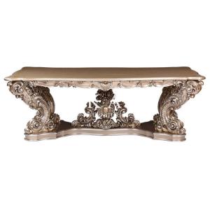 Wholesale Baroque Rectangle Wooden Solid Wood Dining Table Luxury 3m Table from china suppliers