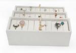 Wedding Ring Jewelry Storage Trays Tarnish Free Materials Showcase Ice Velvet