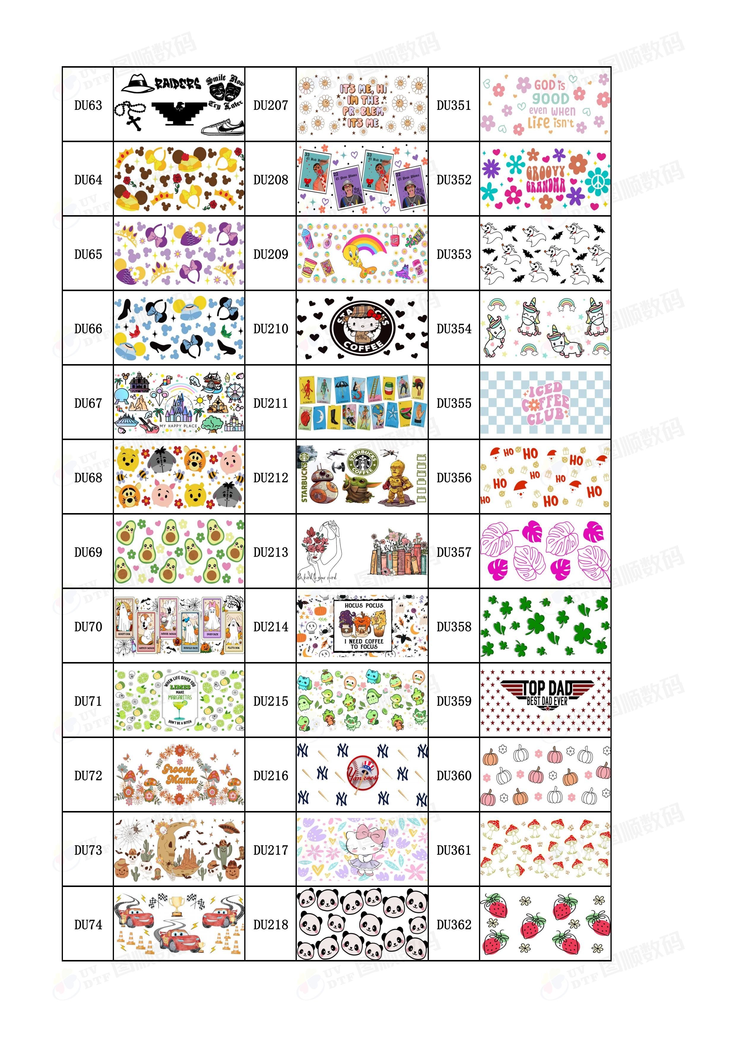 Foil Hot Stamping AB Transfer Film Disney Tumbler Wrap Glass Cup Wraps