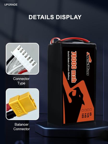 44.4V 80000mAh 25C 22.2v Lipo 24s Lithium Battery Pack for Agricultural drones