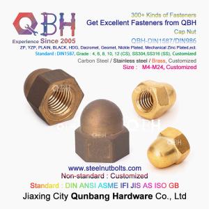 Wholesale QBH M4-M24 Brass Copper Hex Protection Domed Cover Cap Acorn Nut Car Auto Parts from china suppliers