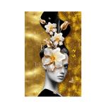 3D Portrait Living Room Area Rug Crystal Velvet Indian Style Carpet