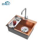 Copper Single Bowl Handmade House Kitchen Sinks SUS304 Stainless Steel Kitchen