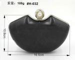 Handbag hardware custom nickel color pearl decoration head metal box clutch