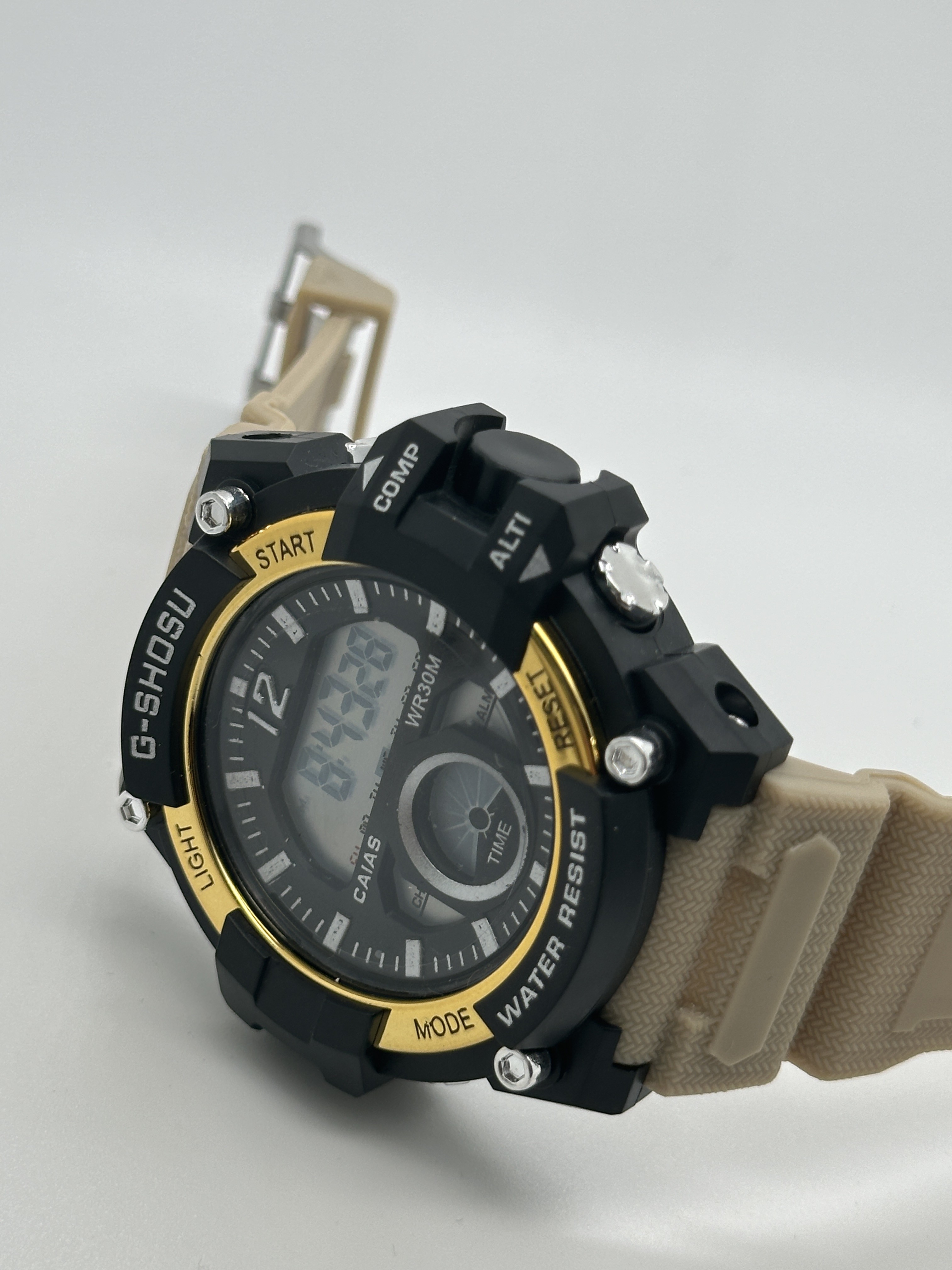 Men's Fashion Digital Sport Watch With Silicone Strap 20mm Width Backlight Alarm