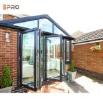 Double / Single Glass Aluminum Frameless Glass Folding Door
