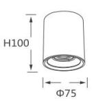 SR307NML 10W20W30W60W series IP65 waterproof surface mounted downlight spotlight