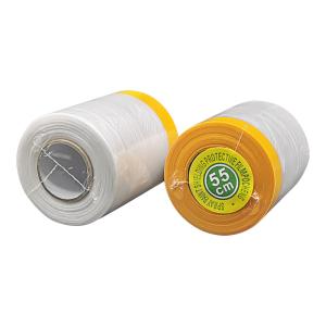 Wholesale Plastic Painter Pre Taped Transparent Masking Film For Painting Protection from china suppliers