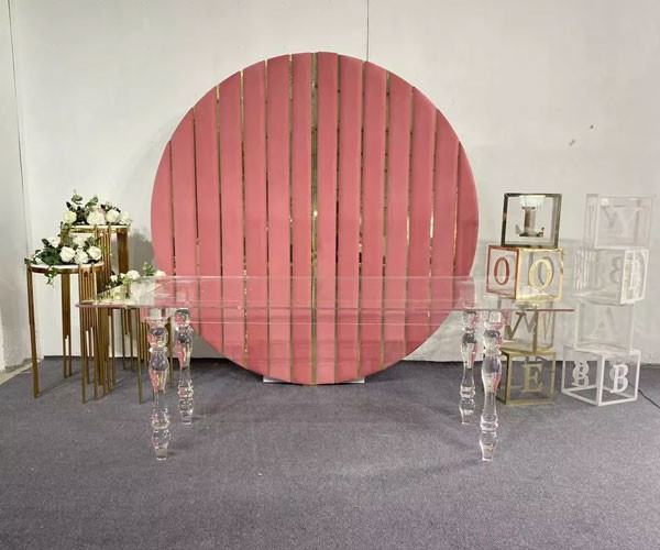 Rectangular Acrylic Folding Banquet Table Transparent 200x100x75cm