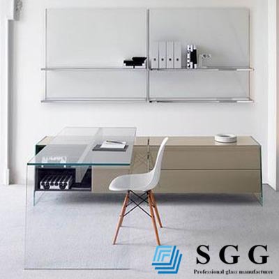 hot bend glass computer table coffee table console table bent