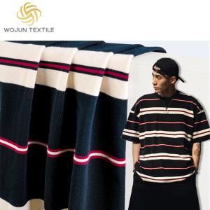 Wholesale Double Yarn Striped Shirt Fabric , Combing Striped Cotton Knit Fabric from china suppliers