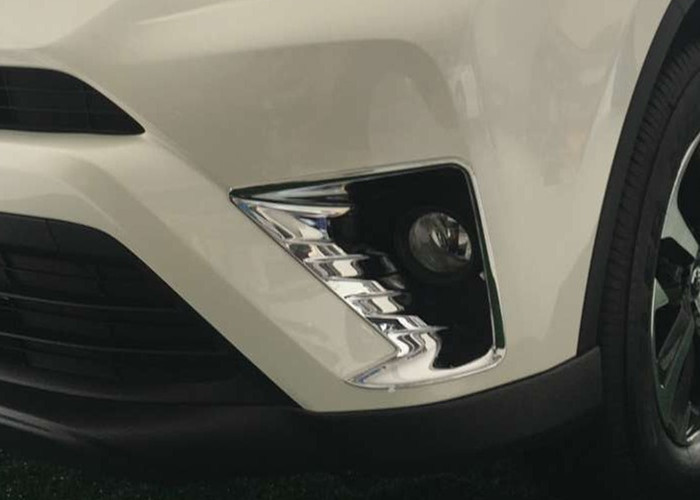 Auto Decoration Parts for TOYOTA Rav4 2016 2017 Chromed Front Fog Lamp Molding