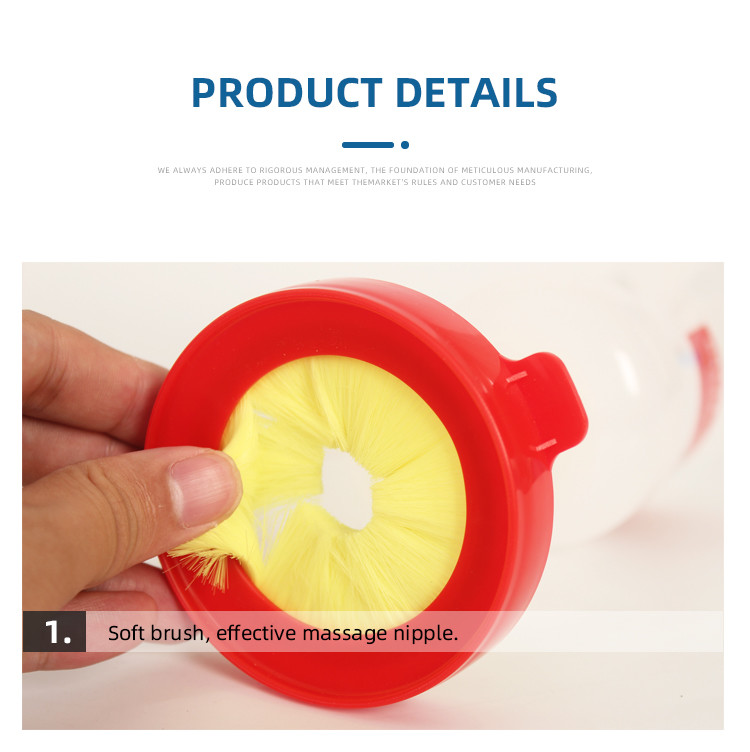 Dairy Facility Cleaning Supplies 400ml Teat Dip Cup With Brush For Cow Professional Cleaning
