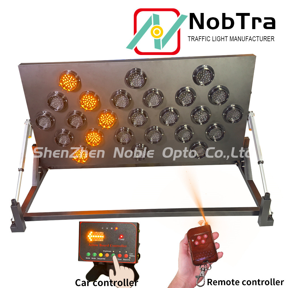 LED Arrow Board Traffic Signs with 7 Sequential Work Status and Wireless Control