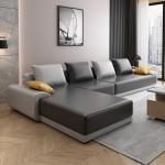 Light Luxury Dark Green Grey Cloth Sofa Simple Modern Furniture Combination Set