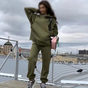 Wholesale High Quality Women Turn Collar Style Women Tracksuit for Jogging / Casual Women Track Suit from china suppliers
