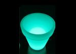 Plastic Plant Container Light Up Furniture , Rechargeable Led Bar Furniture