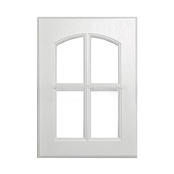 Mdf Frame Classic Cabinet Doors White Wood Grain 15mm Thickness With Glass