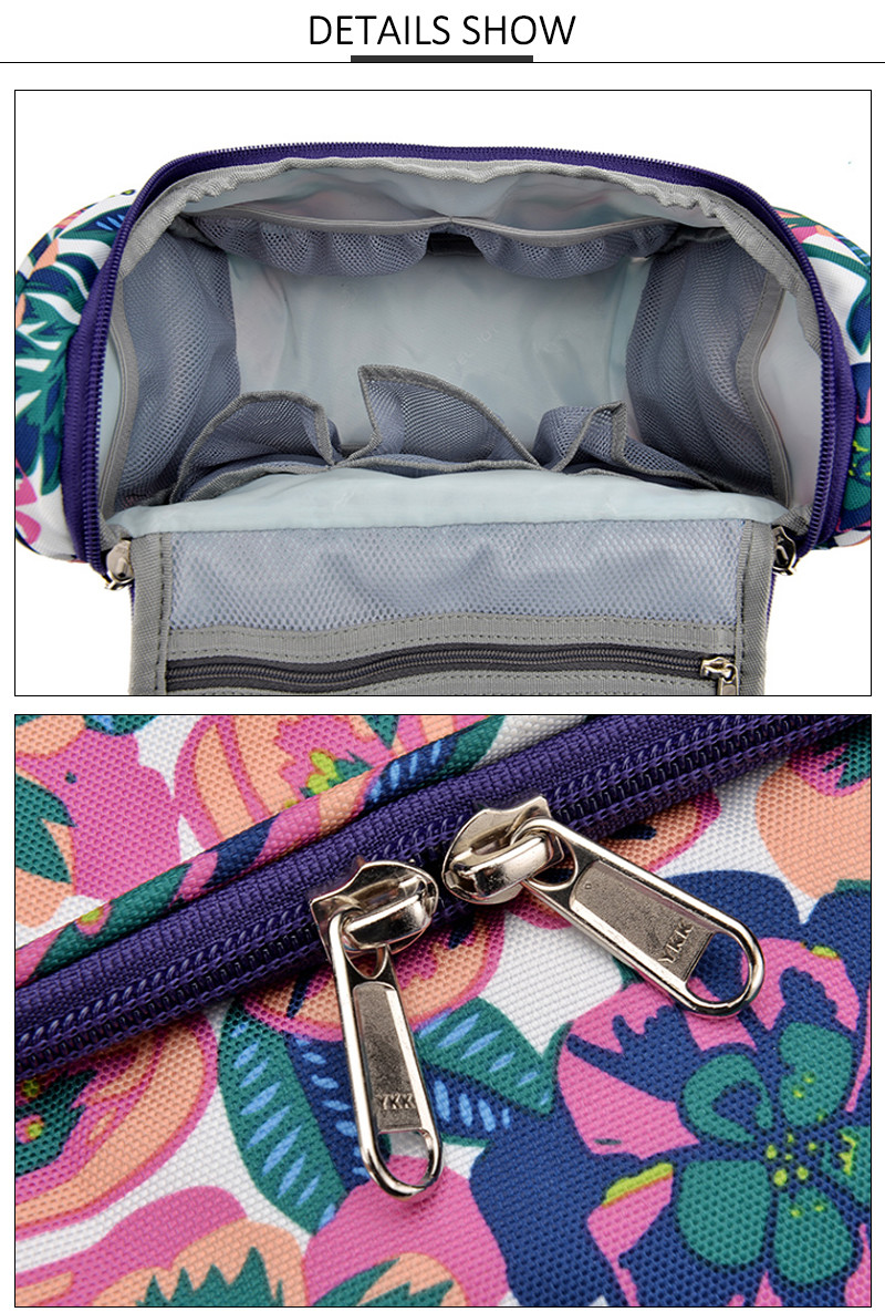 Large Foldable Polyester Travel Hanging Toiletry Bag