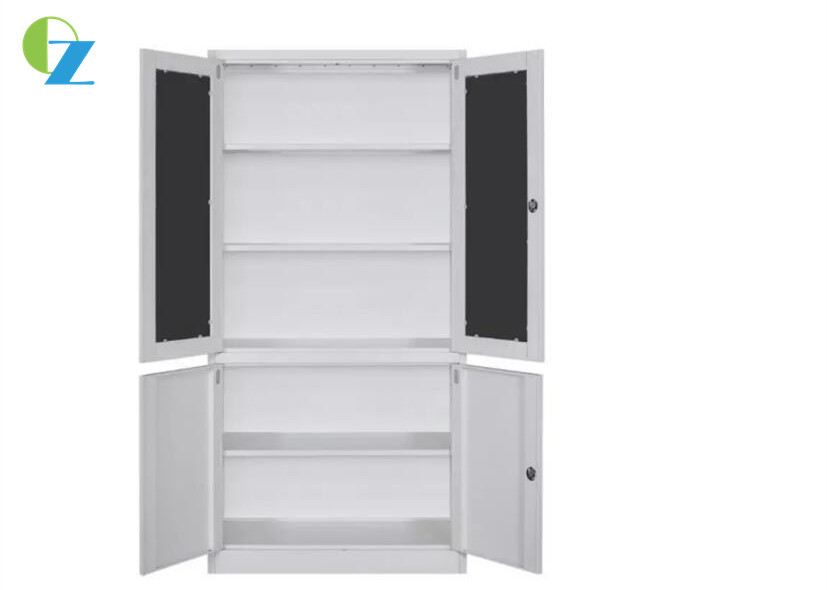 H1850*W900*D400mm KD Structure File Cabinet With Glass Door Inside