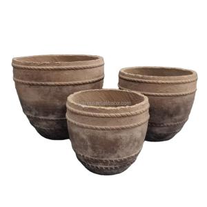 Wholesale Hand Carved Quadrate GRC Planter Pots For Indoor Outdoor Garden And Home Indoor Outdoor Finishing Garden And Home from china suppliers