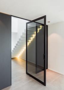 Wholesale Floor Spring Aluminum Pivot Doors Wood Grain Transfer Surface Treatment entrance pivot door pivot door modern exterior from china suppliers